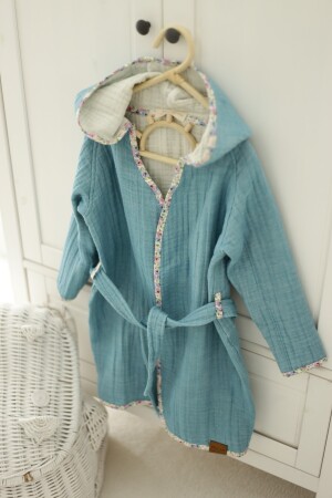 Organic Special Woven 4 Layer Muslin Bathrobe B4013 - Mujo Baby&Kids
