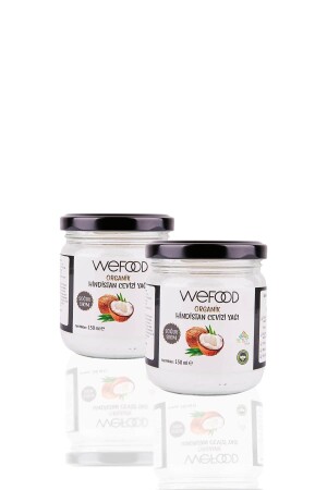 Organik Hindistan Cevizi Yağı 150 ml 2'li (Soğuk Sıkım) - Wefood