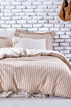 Organik Pamuk Ekstra Geniş Jakarlı Nevresim Takımı - Ala Ala Xl - Ecocottton