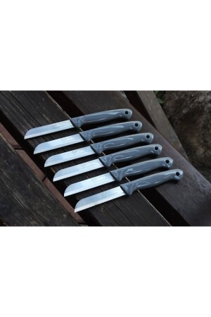Original Fruit and Vegetable Knife Silvery 6 Pieces Serrated ritterslgsimli12 - Solingen