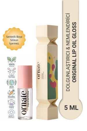 Original Lip Oil Gloss Dolgunlaştırıcı Efekt, Nemlendirici, Parlatıcı Dudak Yağı Balmı Vanilya 5 ml - Ornate