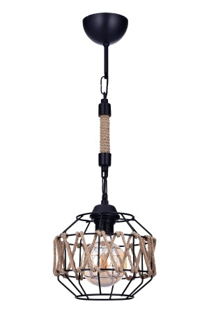 Orion Luxe Rope Single Pendant Chandelier (black) VK. 1408 - VK HOME AYDINLATMA