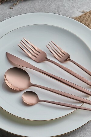 Orion Rosegold 30 Piece Fork Spoon Knife Set for 6 People 153. 03. 08. 1910-1 - Karaca