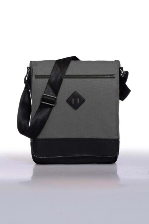 MNZ-Orjın Unisex 11 عمودي البريدة رجل الصفوف كيس كتف - الرمادي BCPOS5003 - Bagorama