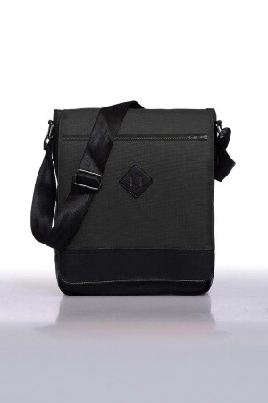 MNZ-Orjın Unisex 11 عمودي البريدة رجل الصفوف كيس كتف - أسود BCPOS5003 - Bagorama