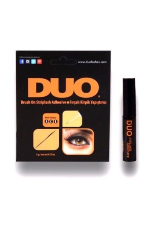Orjinal Siyah Takma Kirpik Yapıştırıcısı Fırçalı 5 Gr - Duo