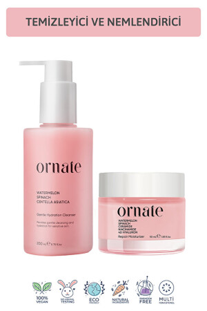 Ornate Daily Cleanser and Moisturizer Set for All Skin Types - Ornate