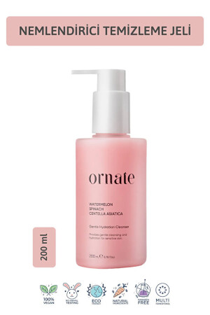 Ornate Tum ciltler icin nemlendirici yüz temizleme jeli 200 ml - Ornate