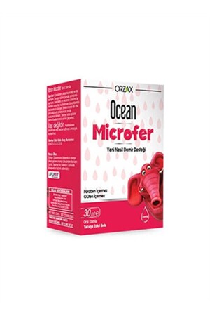 Orzax Ocean Microfer Drops 30 ml Iron Support is 1 ml per day for children aged 4-10. - Ocean