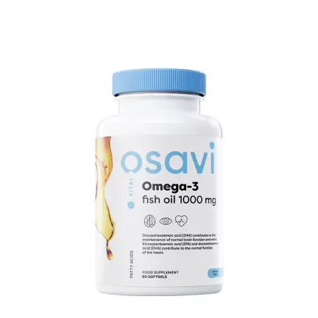 Osavi Omega-3 Fish Oil - 1000 mg - Lemon flavour (60 Softgels) - Osavi