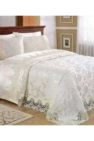 Oscar French Lace Chenille Dowry Pique Set - Bursa Çeyiz