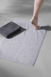 Oscuro X Bathmat Space - Ekstra Yumusak, Modern %100 Pamuk 50x75cm. Ayak Havlusu - Banyo Paspas Seti P00004 - COTTONMANIA