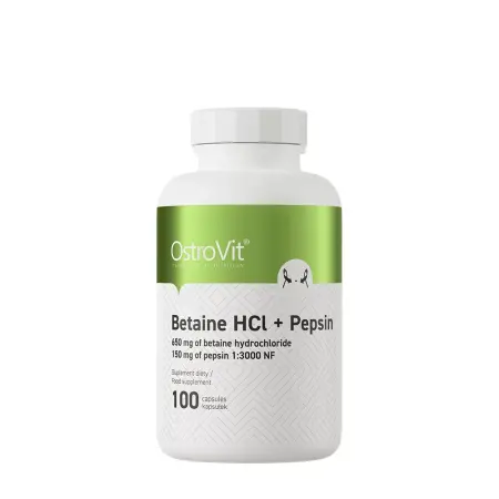 OstroVit Betaine HCL + Pepsin (100 Capsules) - OstroVit
