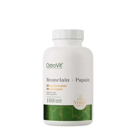 OstroVit Bromelain + Papain 100% Vege (100 Capsules) - OstroVit