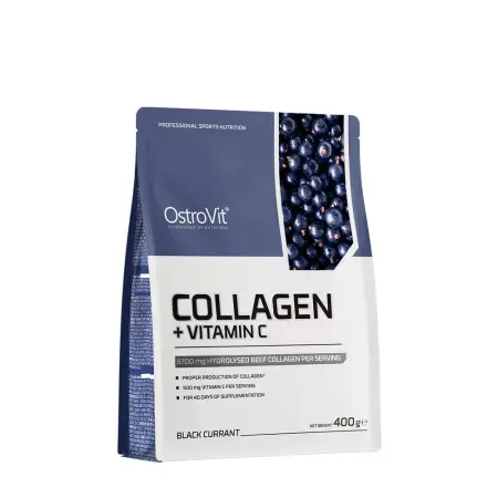 OstroVit Collagen + Vitamin C (400 g, Blackcurrant) - OstroVit