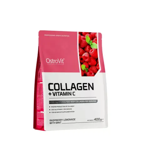 OstroVit Collagen + Vitamin C (400 g, Raspberry Lemonade with Mint) - OstroVit