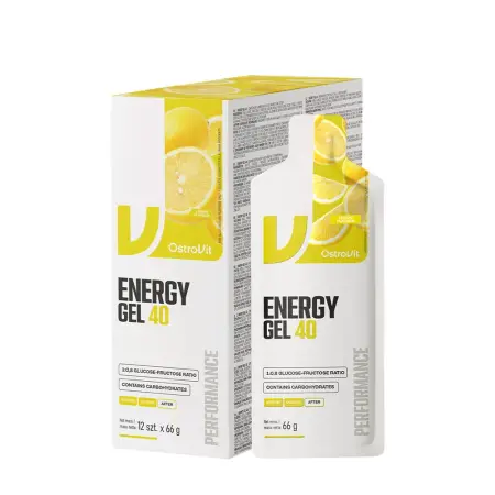 OstroVit Energy Gel 40 (12 x 66 g, Lemon) - OstroVit