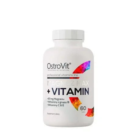 OstroVit Magnez MAX + Vitamin (60 Tablets) - OstroVit