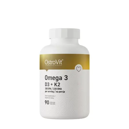 OstroVit Omega 3 D3 + K2 (90 Capsules) - OstroVit