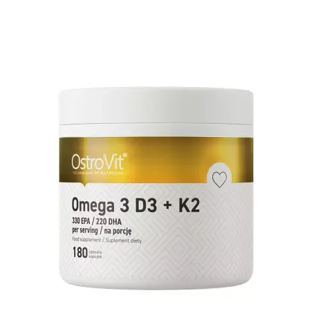 OstroVit Omega 3 D3+K2 (180 Capsules) - OstroVit