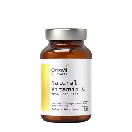 OstroVit Pharma Natural Vitamin C from Rose Hips (30 Capsules) - OstroVit