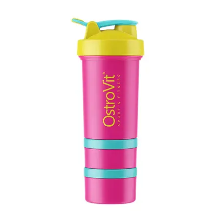 OstroVit Shaker Premium (450 ml, Yellow-Pink) - OstroVit