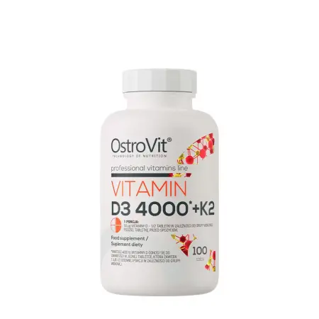 OstroVit Vitamin D3 4000 IU + K2 (100 Tablets) - OstroVit