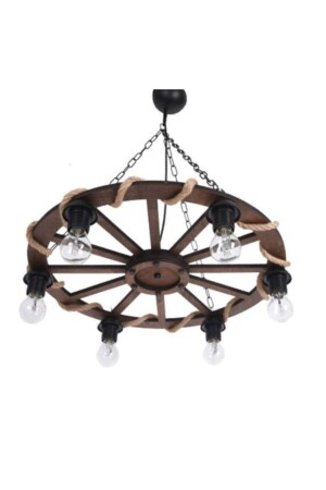 Otantik Ahşap Daire Salon Avize 19346565 - Antik House