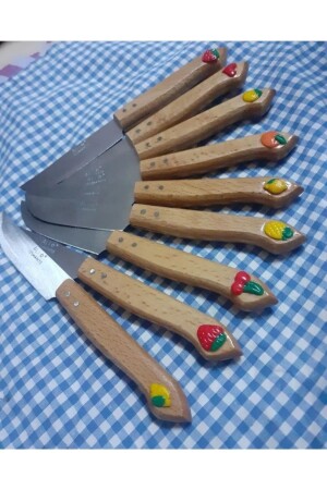 Other Preparation Supplies Fruit Knife Set 6 Pieces Mixed Fruit Motif Gift Presentation Holder 000000BÇ3 - ALİBEYAVM