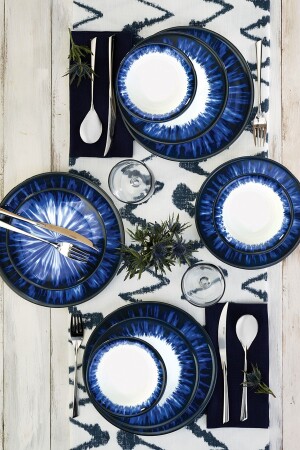 Ottoman Feza 24 Piece Porcelain Dinner Set for 6 Persons 600. 15. 01. 1262 - Emsan