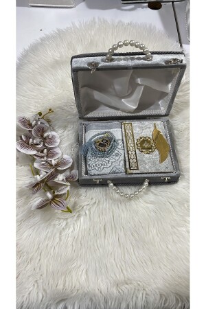Our Holy Quran Prayer Prayer Beads and Stoned Chanting Set in a Dowry Gift Bag - Classy