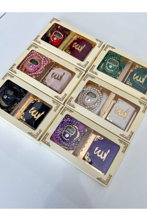 Our Mini Quran Prayer Beads and Stone Chanting Set with 6 Gift Dowry Boxes - Ayhanhome