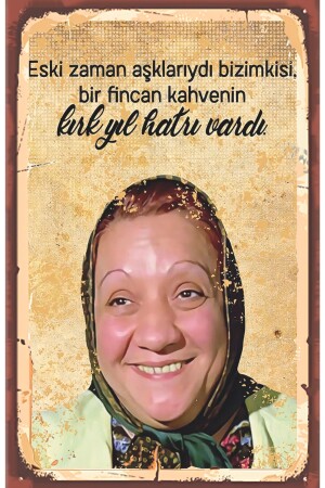 Ours Was Old Time Love Adile Naşit - Yeşilcam Nostalgia Retro Wooden Poster - Hediyeniburadabul