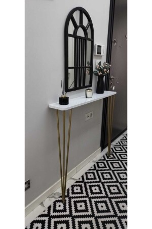 Oval Edge Drainer White 100cm Gold Leg - Pinhal Home