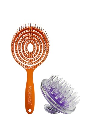 Ovale Haarbürste + Kopfhaut-Massage-Shampoo-Kamm - Morfose