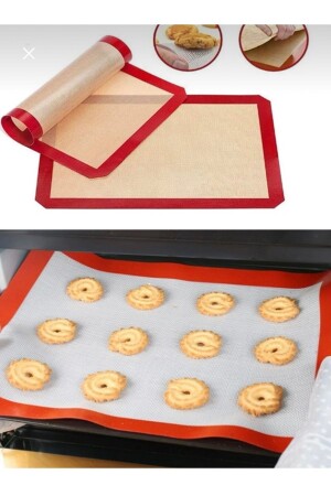 Ovenable Self-Oiling Silicone Baking Mat - Dough Rolling Mat 30x40 Cm - Küçük Ew