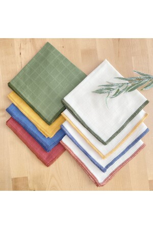 Overlock-Musselinstoff, Baby-Mundtücher-Set, 8 Stück 30 x 30 cm M750673 - Bimotif
