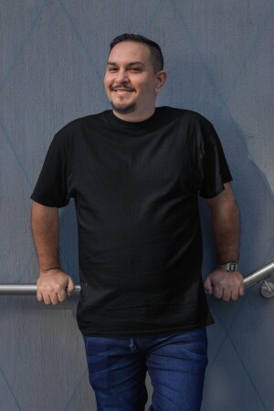 Oversize Baskısız T-shirt Compact Penye - Edizen