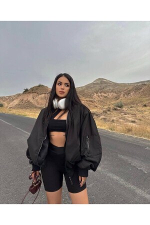 Oversize Unisex Paraşüt Bomber Ceket - İlkcetmoda