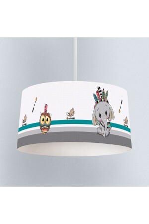 Owl and Elephant Patterned Pendant Chandelier Tlav-125 TLAV-125 - Talia Home