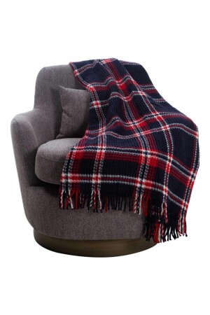 Oxford Scotch Above Knee Blanket Navy Blue 130x170 - Mudo Concept