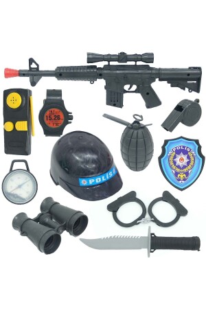 Oyuncak Kasklı Polis Set - Beyaz Toys