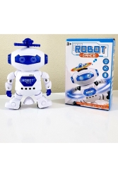 Oyuncak Pilli Robot Işıklı,sesli,harektli Dans Eden ,lazer Işıklı Robot 008-2 - Toys