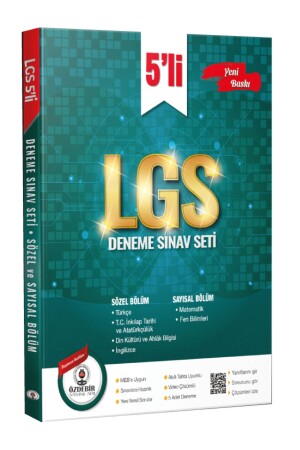Özdebir Publications 8. Class Lgs 5th Trial Exam - Özdebir Yayinevi