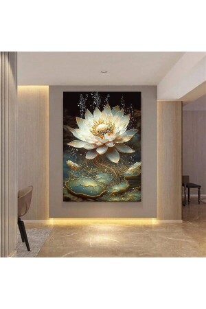 Leinwanddruck in HD-Qualität mit gelber Lotusblume im Sonderdesign /005-e - Trade Ays
