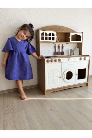 Özka 3 Door Wooden White Painted Kitchen - Özka Hobi Ahşap