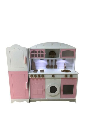 Ozka Hobby Kitchen Set with Refrigerator Özkabuz01 - Özka Hobi Ahşap