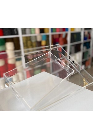 Ozmrt 30x40 Cm and 2 Pieces 14x22 Transparent Plexiglass Presentation Tray (Total 3 Products) 255666 - SOLİDCLASS