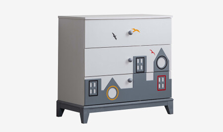 Ozzo Gray Mirrorless Dresser - Cadde Yıldız