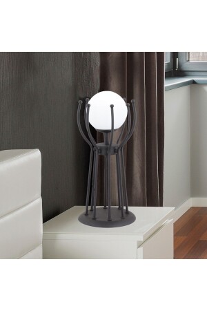 Pabna Siyah Metal Modern Yatak Odası, Salon Abajur 4085-01M-BL - Apliqa